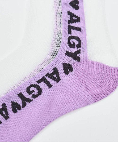 algy(アルジー)の「■タテロゴシースルークルーソックス(ソックス/靴下・キッズ・ブラック/レッド/ラベンダー・24/21)」の4枚目の写真