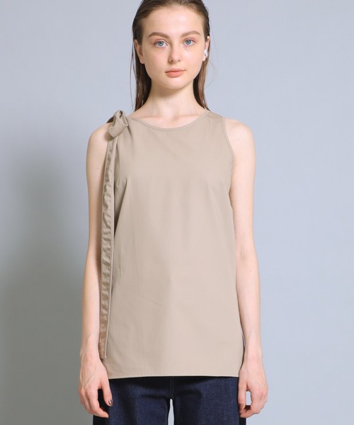 M/M ATTACHMENT（エムエムアタッチメント）の「【M/M ATTACHMENT(エムエムアタッチメント)】80/2強撚ラチネ タンクトップ LS91-610（シャツ/ブラウス・レディース・ベージュ/ホワイト・2）」の12枚目の写真