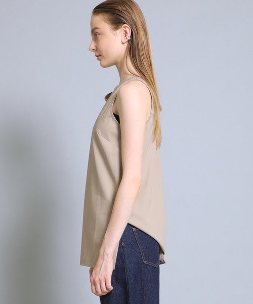 M/M ATTACHMENT（エムエムアタッチメント）の「【M/M ATTACHMENT(エムエムアタッチメント)】80/2強撚ラチネ タンクトップ LS91-610（シャツ/ブラウス・レディース・ベージュ/ホワイト・2）」の13枚目の写真