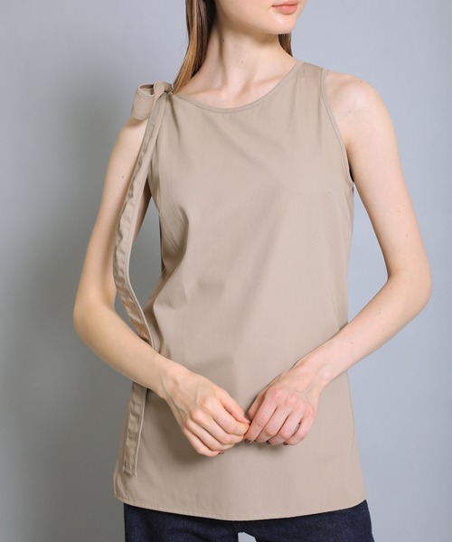 M/M ATTACHMENT（エムエムアタッチメント）の「【M/M ATTACHMENT(エムエムアタッチメント)】80/2強撚ラチネ タンクトップ LS91-610（シャツ/ブラウス・レディース・ベージュ/ホワイト・2）」の15枚目の写真