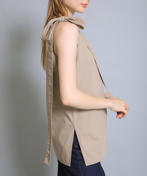 M/M ATTACHMENT（エムエムアタッチメント）の「【M/M ATTACHMENT(エムエムアタッチメント)】80/2強撚ラチネ タンクトップ LS91-610（シャツ/ブラウス・レディース・ベージュ/ホワイト・2）」の16枚目の写真