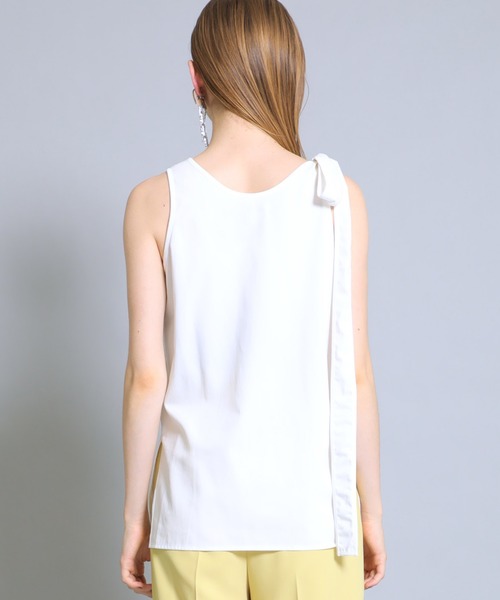 M/M ATTACHMENT（エムエムアタッチメント）の「【M/M ATTACHMENT(エムエムアタッチメント)】80/2強撚ラチネ タンクトップ LS91-610（シャツ/ブラウス・レディース・ベージュ/ホワイト・2）」の7枚目の写真