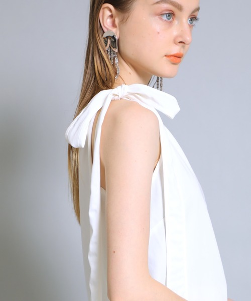 M/M ATTACHMENT（エムエムアタッチメント）の「【M/M ATTACHMENT(エムエムアタッチメント)】80/2強撚ラチネ タンクトップ LS91-610（シャツ/ブラウス・レディース・ベージュ/ホワイト・2）」の9枚目の写真