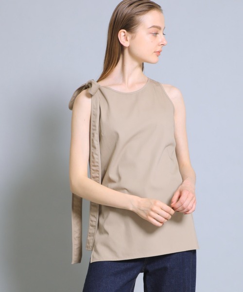M/M ATTACHMENT（エムエムアタッチメント）の「【M/M ATTACHMENT(エムエムアタッチメント)】80/2強撚ラチネ タンクトップ LS91-610（シャツ/ブラウス・レディース・ベージュ/ホワイト・2）」の19枚目の写真