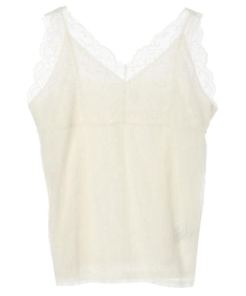 E hyphen world gallery(イーハイフンワールドギャラリー)の「Vネックレースタンク(その他アンダーウェア/インナー・レディース・ブラック/ベージュ/ブラウン/オフホワイト・FREE)」の5枚目の写真