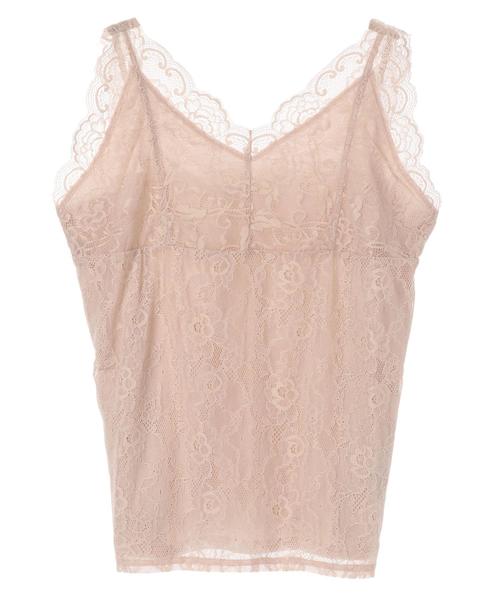 E hyphen world gallery(イーハイフンワールドギャラリー)の「Vネックレースタンク(その他アンダーウェア/インナー・レディース・ブラック/ベージュ/ブラウン/オフホワイト・FREE)」の13枚目の写真