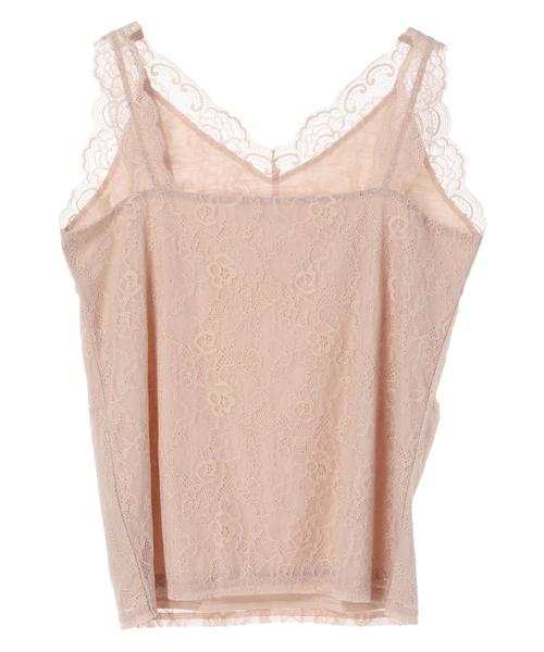 E hyphen world gallery(イーハイフンワールドギャラリー)の「Vネックレースタンク(その他アンダーウェア/インナー・レディース・ブラック/ベージュ/ブラウン/オフホワイト・FREE)」の10枚目の写真