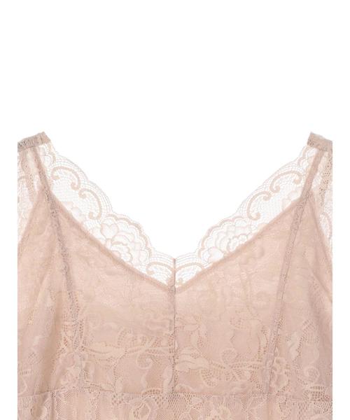 E hyphen world gallery(イーハイフンワールドギャラリー)の「Vネックレースタンク(その他アンダーウェア/インナー・レディース・ブラック/ベージュ/ブラウン/オフホワイト・FREE)」の9枚目の写真