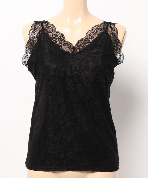 E hyphen world gallery(イーハイフンワールドギャラリー)の「Vネックレースタンク(その他アンダーウェア/インナー・レディース・ブラック/ベージュ/ブラウン/オフホワイト・FREE)」の19枚目の写真