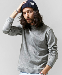 NANO universe | KNIT PRINT SWEAT(スウェット)