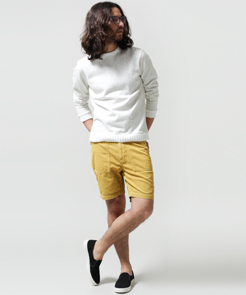 NANO universe(ナノユニバース)の「KNIT PRINT SWEAT(スウェット・メンズ・アイボリー/グレー/ブルー/ネイビー・LARGE/SMALL/MEDIUM)」の6枚目の写真