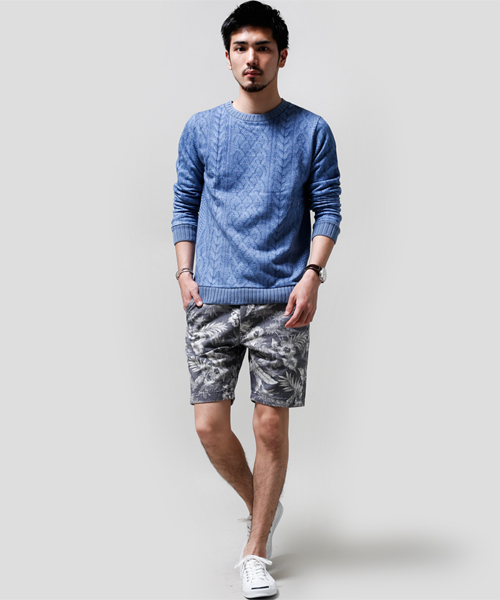 NANO universe(ナノユニバース)の「KNIT PRINT SWEAT(スウェット・メンズ・アイボリー/グレー/ブルー/ネイビー・LARGE/SMALL/MEDIUM)」の17枚目の写真