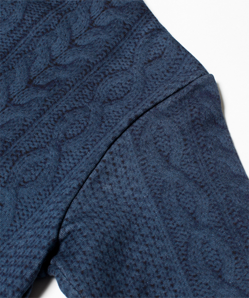 NANO universe(ナノユニバース)の「KNIT PRINT SWEAT(スウェット・メンズ・アイボリー/グレー/ブルー/ネイビー・LARGE/SMALL/MEDIUM)」の13枚目の写真