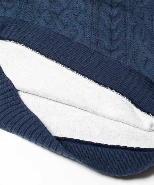 NANO universe(ナノユニバース)の「KNIT PRINT SWEAT(スウェット・メンズ・アイボリー/グレー/ブルー/ネイビー・LARGE/SMALL/MEDIUM)」の8枚目の写真