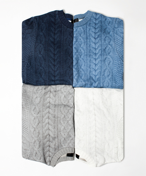 NANO universe(ナノユニバース)の「KNIT PRINT SWEAT(スウェット・メンズ・アイボリー/グレー/ブルー/ネイビー・LARGE/SMALL/MEDIUM)」の11枚目の写真