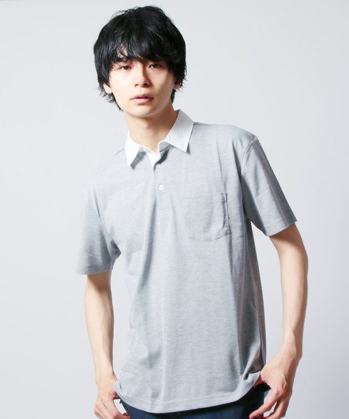 ASTRONOMY（アストロノミー）の「接触冷感ポリ鹿の子半袖ポロシャツ（ポロシャツ・メンズ・ホワイト/ブラック/ネイビー/グレー/カーキ・LL/M/L）」の4枚目の写真