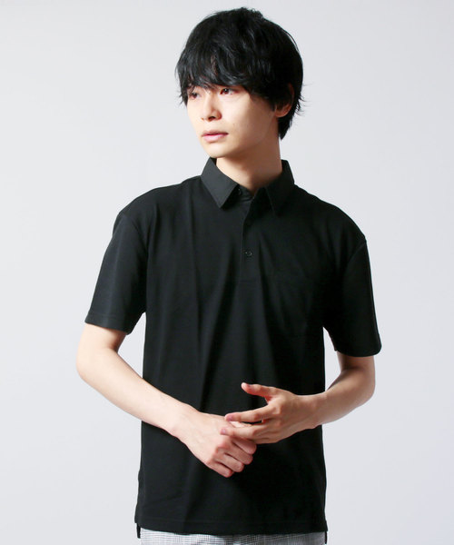 ASTRONOMY（アストロノミー）の「接触冷感ポリ鹿の子半袖ポロシャツ（ポロシャツ・メンズ・ホワイト/ブラック/ネイビー/グレー/カーキ・LL/M/L）」の3枚目の写真
