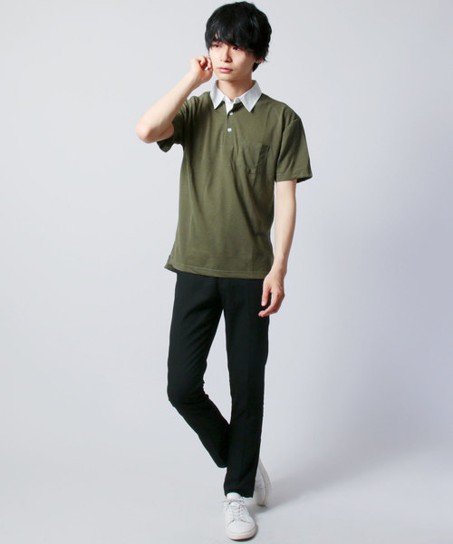 ASTRONOMY（アストロノミー）の「接触冷感ポリ鹿の子半袖ポロシャツ（ポロシャツ・メンズ・ホワイト/ブラック/ネイビー/グレー/カーキ・LL/M/L）」の15枚目の写真