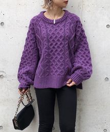 PAGEBOY | ケーブルクルーネックプルオーバー(ニット/セーター)