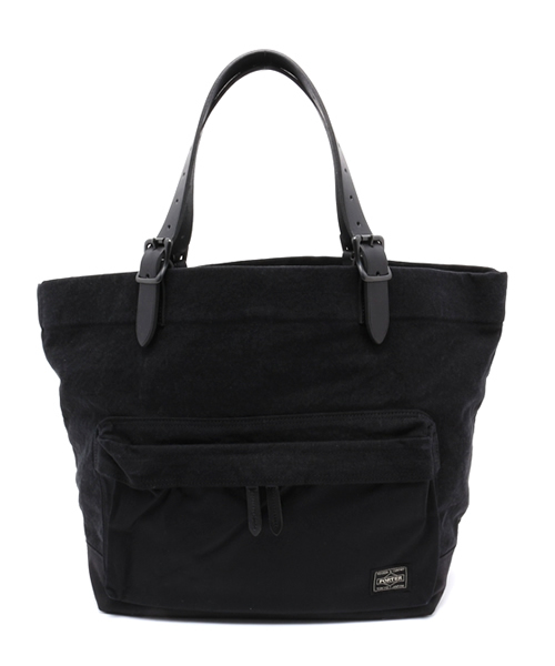 PORTER(ポーター)の「PORTER BRIDGE TOTE BAG SMALL <B印 YOSHIDA SELECT>(トートバッグ・メンズ・ベージュ/ブルー/ブラック・ONE SIZE)」の2枚目の写真