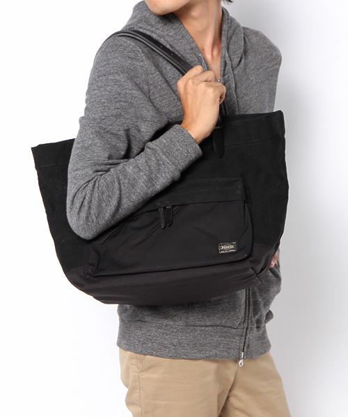 PORTER(ポーター)の「PORTER BRIDGE TOTE BAG SMALL <B印 YOSHIDA SELECT>(トートバッグ・メンズ・ベージュ/ブルー/ブラック・ONE SIZE)」の11枚目の写真