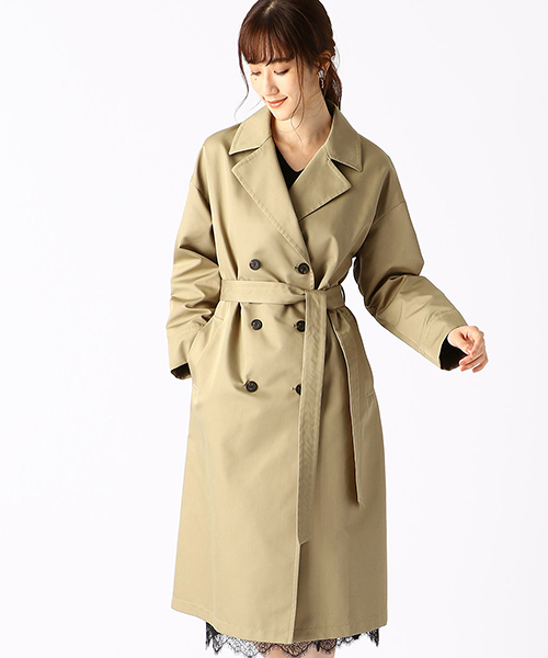 COMME CA ISM（コムサイズム）の「ロング トレンチコート（トレンチコート・レディース・ネイビー/カーキ・SMALL/MEDIUM/LARGE）」の4枚目の写真