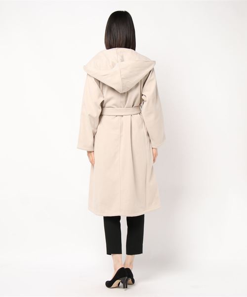 fifth（フィフス）の「フーディーガウンコート（トレンチコート・レディース・ブラック/ブラウン/アイボリー・MEDIUM/SMALL）」の6枚目の写真