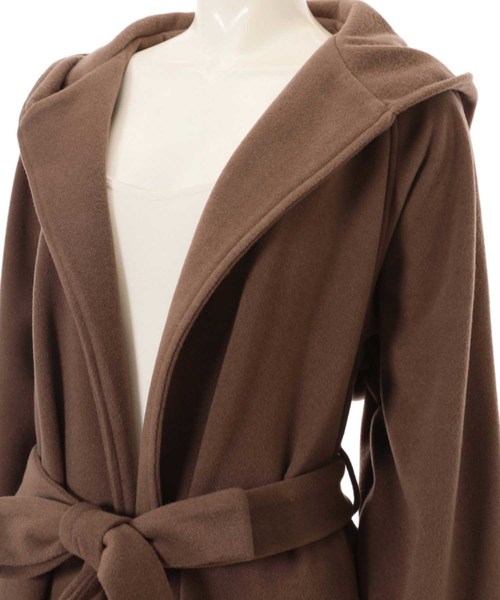 fifth（フィフス）の「フーディーガウンコート（トレンチコート・レディース・ブラック/ブラウン/アイボリー・MEDIUM/SMALL）」の22枚目の写真