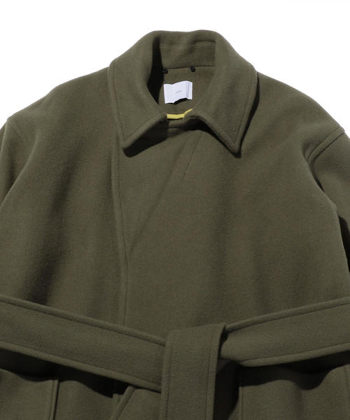 MONKEY TIME（モンキータイム）の「＜ATHA＞ DBL MLTN MAXI CT/コート（チェスターコート・メンズ・ライトグレー/オリーブ・FREE）」の6枚目の写真