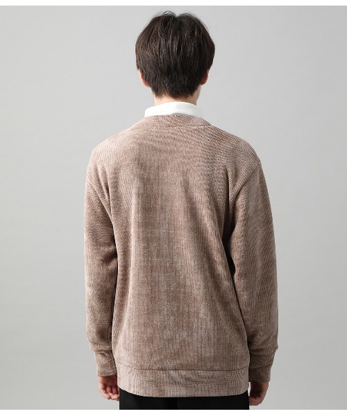 JUNRED（ジュンレッド）の「メランジモールカーディガン（カーディガン/ボレロ・メンズ・ベージュ/ネイビー/ワイン・S/M/L）」の6枚目の写真