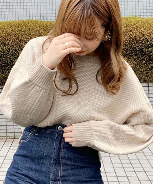 apres jour(アプレジュール)の「チェックニットプルオーバー【ZOZOTOWN限定アイテム】(ニット/セーター・レディース・ベージュ/ミント/モカ・フリー)」の13枚目の写真