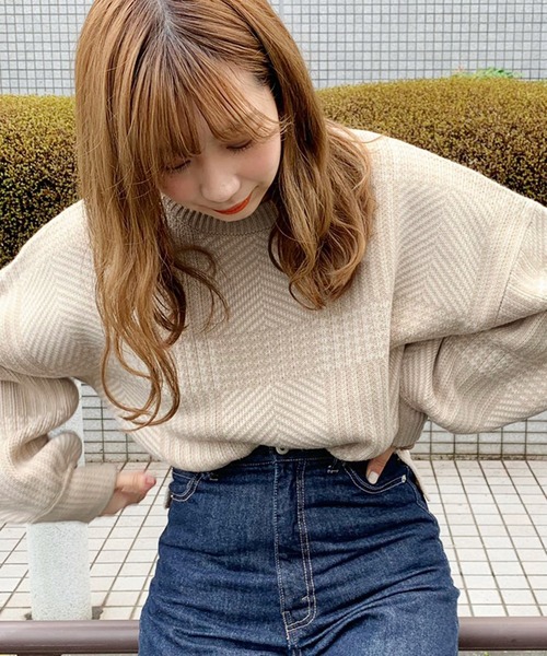 apres jour(アプレジュール)の「チェックニットプルオーバー【ZOZOTOWN限定アイテム】(ニット/セーター・レディース・ベージュ/ミント/モカ・フリー)」の14枚目の写真