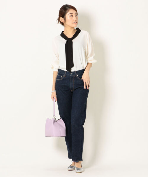 SHIPS any(シップス エニィ)の「SHIPS any: STANDARD デニム 5ポケットパンツ <WOMEN>(デニムパンツ・レディース・ネイビー・4/3/5)」の5枚目の写真