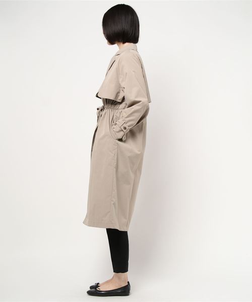 rps（アールピーエス）の「トレンチワンピコート（トレンチコート・レディース・ベージュ/ライトカーキ/グレイッシュベージュ・M）」の9枚目の写真