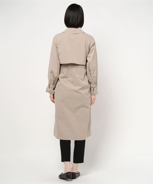rps（アールピーエス）の「トレンチワンピコート（トレンチコート・レディース・ベージュ/ライトカーキ/グレイッシュベージュ・M）」の4枚目の写真
