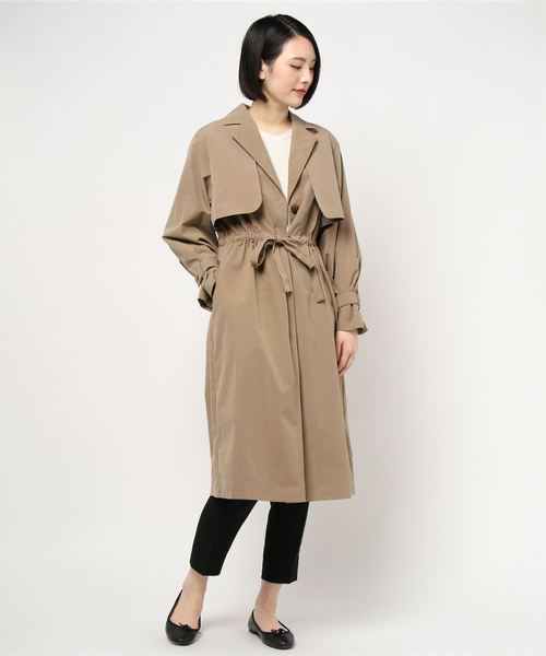 rps（アールピーエス）の「トレンチワンピコート（トレンチコート・レディース・ベージュ/ライトカーキ/グレイッシュベージュ・M）」の6枚目の写真