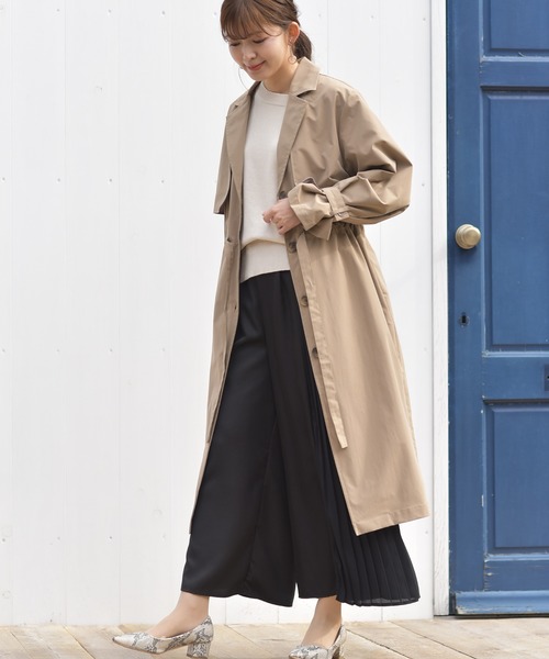 rps（アールピーエス）の「トレンチワンピコート（トレンチコート・レディース・ベージュ/ライトカーキ/グレイッシュベージュ・M）」の8枚目の写真