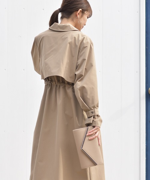 rps（アールピーエス）の「トレンチワンピコート（トレンチコート・レディース・ベージュ/ライトカーキ/グレイッシュベージュ・M）」の7枚目の写真