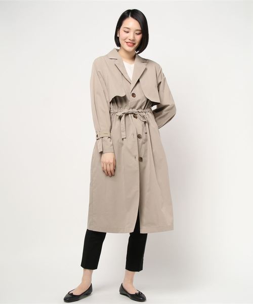 rps（アールピーエス）の「トレンチワンピコート（トレンチコート・レディース・ベージュ/ライトカーキ/グレイッシュベージュ・M）」の14枚目の写真