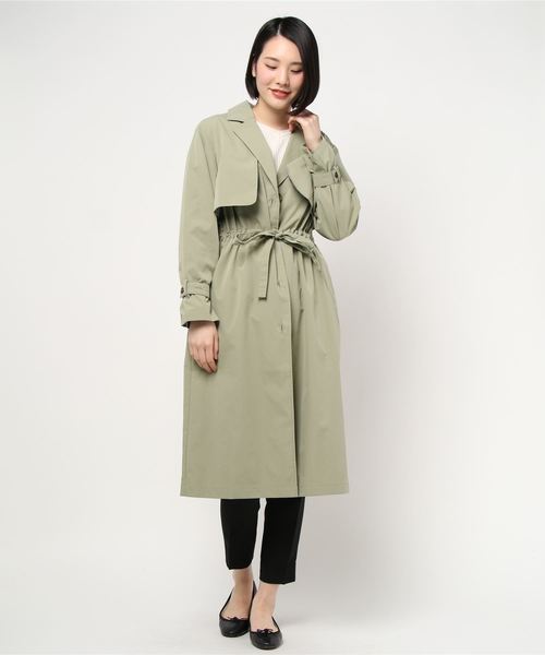 rps（アールピーエス）の「トレンチワンピコート（トレンチコート・レディース・ベージュ/ライトカーキ/グレイッシュベージュ・M）」の15枚目の写真