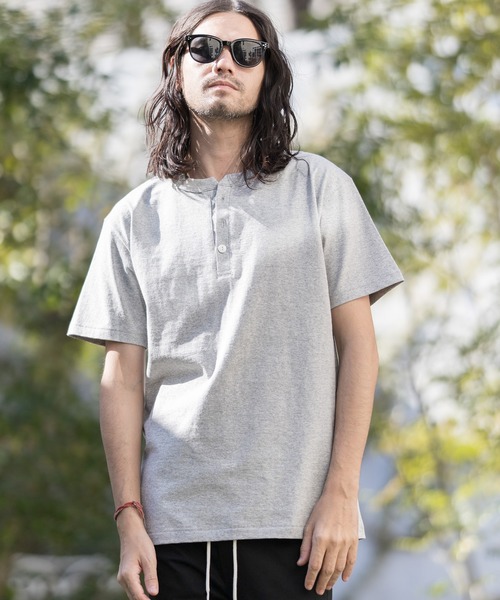 CAMBIO（カンビオ）の「mt6399-Henley Neck Tee Tシャツ（Tシャツ/カットソー・メンズ・ホワイト/ブラック/グレー/インディゴブルー/スミクロ・S/M/L/XL）」の9枚目の写真
