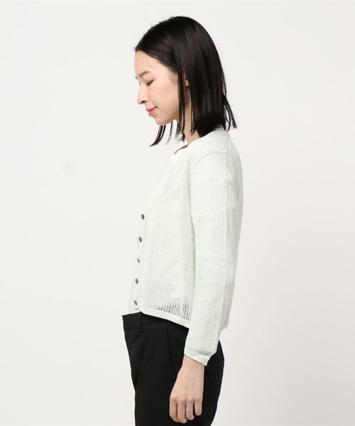 SAISON DE PAPILLON（セゾンドパピヨン）の「ショート丈透かし編み薄手カーディガン（カーディガン/ボレロ・レディース・ミント/ベージュ/ブラック・M/L）」の11枚目の写真