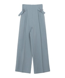 【洗濯機で洗える】サイドベルトハイウエストパンツ