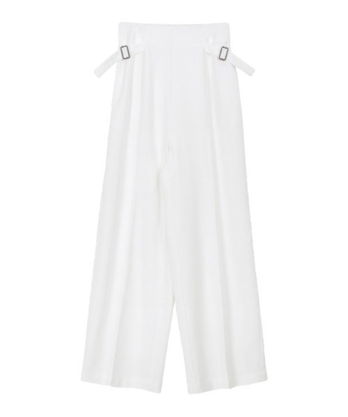 Pierrot(ピエロ)の「【洗濯機で洗える】サイドベルトハイウエストパンツ(その他パンツ・レディース・ホワイト/ブラック/ブルー系その他/グレイッシュベージュ/ブラウン/グレイッシュブルー・M/L)」の2枚目の写真