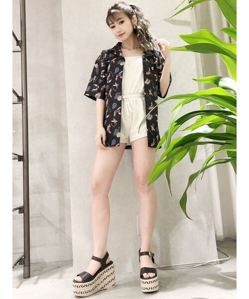 GYDA（ジェイダ）の「original ALOHA シャツ（シャツ/ブラウス・レディース・ブラック/ベージュ/オフホワイト・FREE）」の10枚目の写真