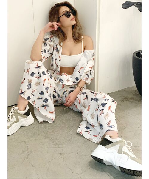 GYDA（ジェイダ）の「original ALOHA シャツ（シャツ/ブラウス・レディース・ブラック/ベージュ/オフホワイト・FREE）」の13枚目の写真