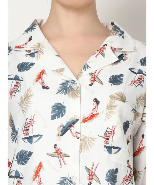 GYDA（ジェイダ）の「original ALOHA シャツ（シャツ/ブラウス・レディース・ブラック/ベージュ/オフホワイト・FREE）」の7枚目の写真