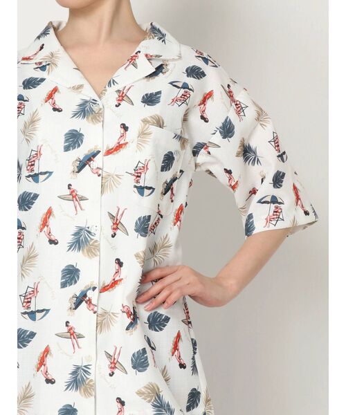 GYDA（ジェイダ）の「original ALOHA シャツ（シャツ/ブラウス・レディース・ブラック/ベージュ/オフホワイト・FREE）」の19枚目の写真