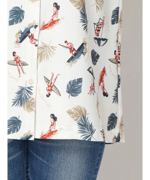 GYDA（ジェイダ）の「original ALOHA シャツ（シャツ/ブラウス・レディース・ブラック/ベージュ/オフホワイト・FREE）」の5枚目の写真