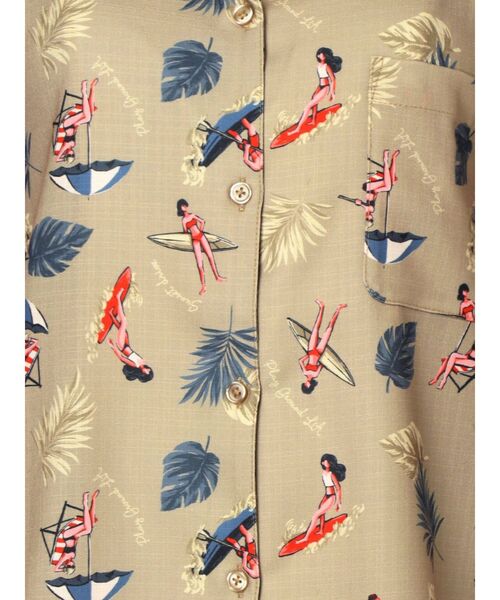 GYDA（ジェイダ）の「original ALOHA シャツ（シャツ/ブラウス・レディース・ブラック/ベージュ/オフホワイト・FREE）」の12枚目の写真